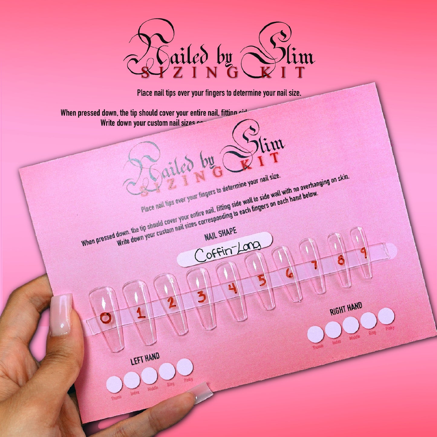 Press On Nail Sizing Kit